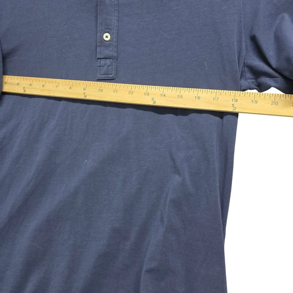 Polo Golf Ralph Lauren Mens‎ Navy Blue Stretch Lisle Short Sleeve Polo Small